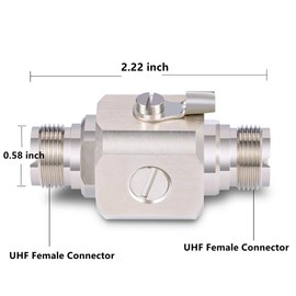 XRDS-RF UHF Lightning Arrestor PL-259 Lightning Surge Protector UHF Female to Female Coaxial Connector for CB Ham Two-Way Radio Base Antennas