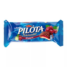 Győri Édes 10x Hungarian Pilota Sponge Biscuit with Sour Cherry Filling - Meggy Tallér 147g