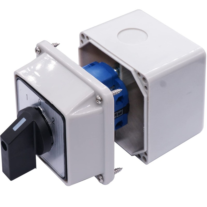 Taiss Changeover Switch 3 Position Selector Switch Box 8 Terminals