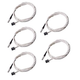 Fasizi 5pcs 2Meter Thermistor Temperature Sensor HT-NTC100K 350℃ High Temperature for 3D Printer