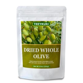 100% Natural Dried Whole Olives, 8.0oz(226.0g), Premium Dried Olives Fruit, Sun Dried, No Additives