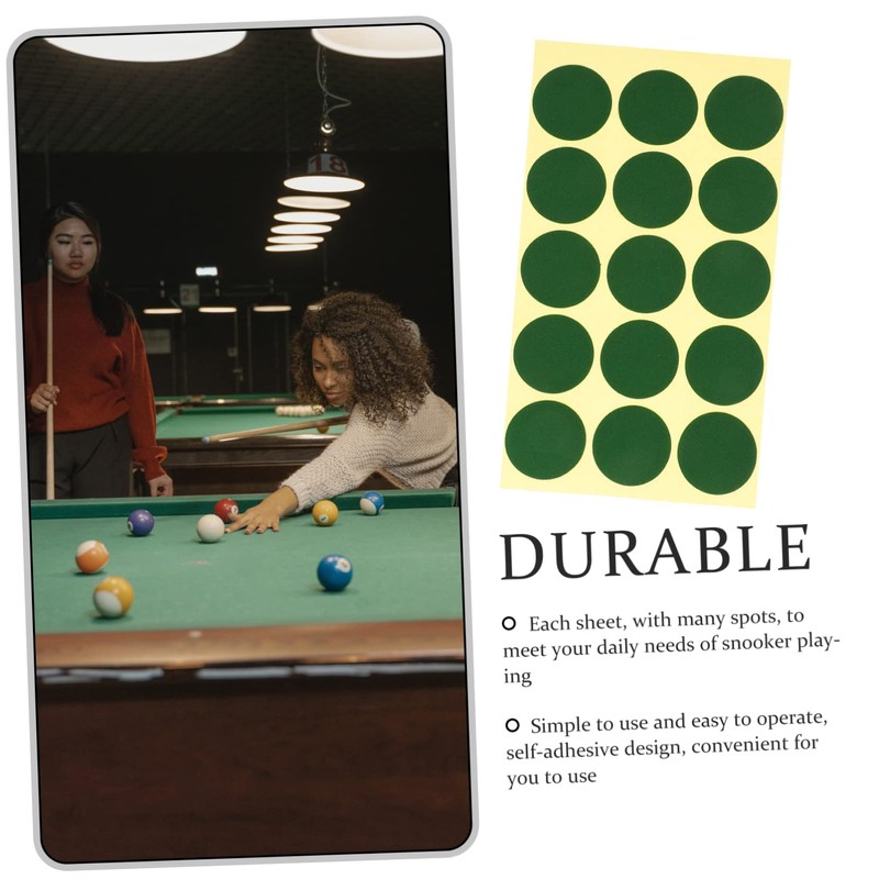 SUPVOX Pool 2 Sheets Billiard Table Cover Patch Green Dots