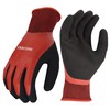 Radians Craftsman Sandy Foam Latex Waterproof Grip Glove (Large), Red