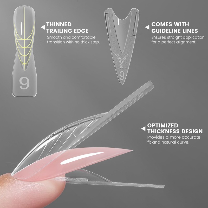 YOKEFELLOW Original Sandwich Dual Nail Forms - 15 Sizes 240Pcs