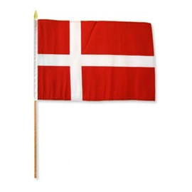 RFCO Denmark 12"x18" Stick Flag (3)