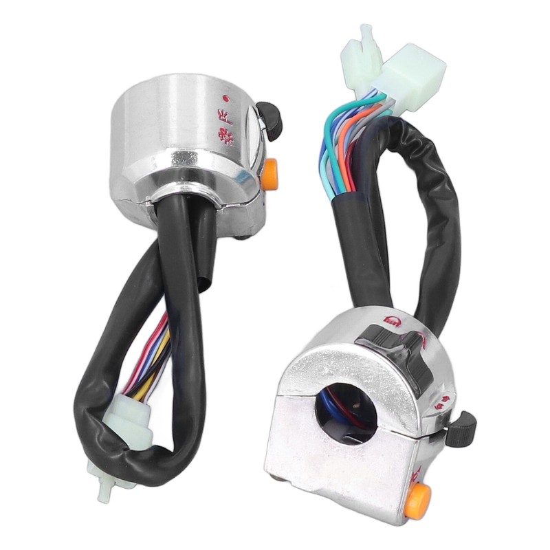 Pair Motorcycle Handlebar Switch Assembly Universal for 50cc 22mm Handle