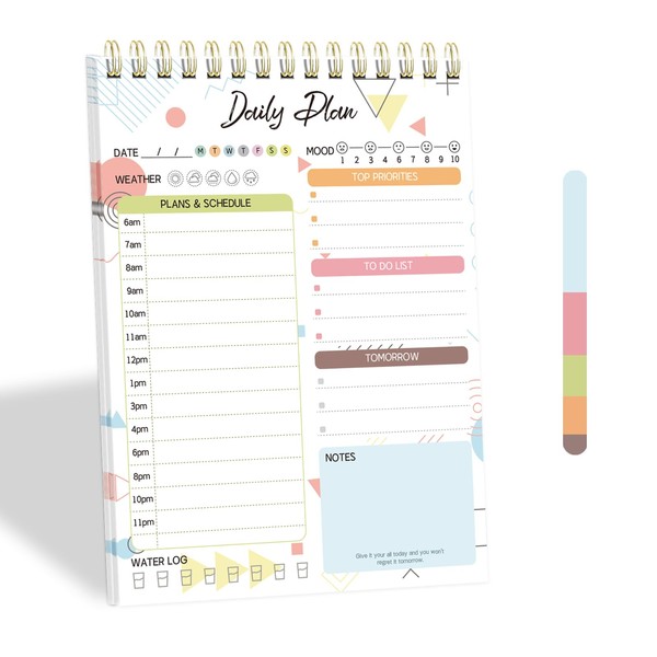 Tlenpo Daily To Do List Notepad - 120 Pages Boho
