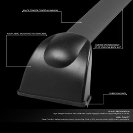 Pair of OE Style Aluminum Bolt-On Roof Rail Cross Bar Baggage Carrier Compatible with Mazda CX-7 07-12