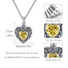 Citrine Cremation Jewelry Heart Tree of Life Urn Necklace for