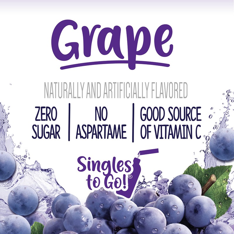 Welch's Singles To Go Powder Drink Mix, Grape, 3 Boxes