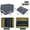 ENGPOW File Box with Lock, Fireproof Document Box with Zipper