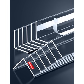 12PCS Clear Self-Adhesive Wall Corner Protectors，Corner Guards & Edge Protector for Wall Door Frame Cabinet Baseboard & Door, Table, Stair (32" X 1.0")