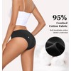 coskefy Panties for Women Cotton Mid Low Rise Bikini Underwear