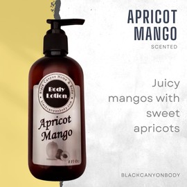 Black Canyon Apricot Mango Scented Luxury Body Lotion with Lanolin and Jojoba Oil, 8 Oz