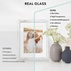 Hongkee 8x10 Picture Frame, Made of Real Glass and Wooden