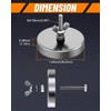 EilxMag 4Pack 1.43" Strong Round Base Magnet, 25LBS+ Heavy Duty
