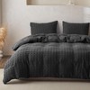 BISELINA 100% Cotton Duvet Cover Set Waffle Weave 3PCS (1