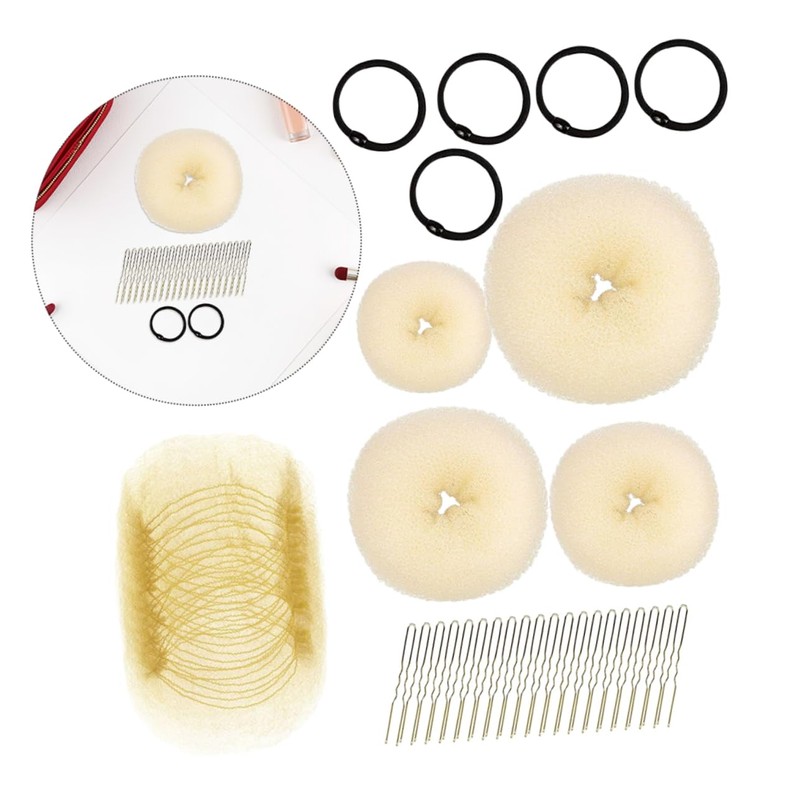 FOMIYES Donut Hair Bun Maker Set for Women Lightweight Sponge