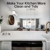 Countertop Trash Can, Drop-in Trash Chute Stainless Steel Round Countertop