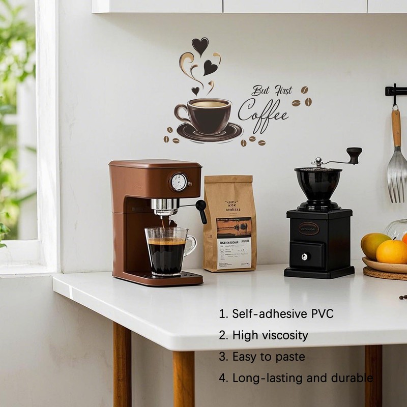 duoyif Coffee Wall Sticker, Wall Sticker, Coffee Cup Wall Picture,