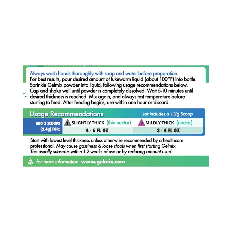 Gelmix Infant Thickener for Breast Milk & Formula, 4.4 oz