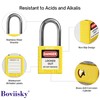 Boviisky Lockout Tagout Locks -2 Yellow Loto Locks，Keyed Different, 2