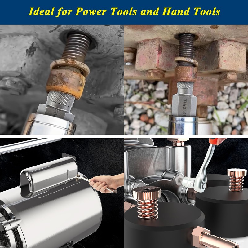 PRIDE&CRAFT 25Pcs Screw Extractor Set, Heavy Duty Bolt Extractor Set,