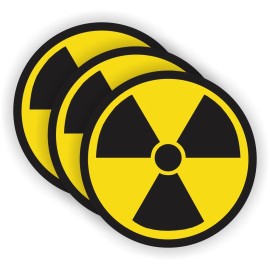 Unbranded/Generic 3 Radiation Symbol Hard Hat Stickers \ Helmet Decals Radioactive Biohazard Funny