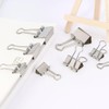 Double Clips Silver Small 19 mm 50-Piece Set Paper Paper