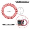Vokenforu 10 PCS Pink Wrist Keychain, Plastic Spiral Wrist Coil,