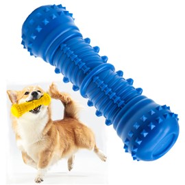 Petopedia 1 X SPIKE Dog Chew Toys for Dogs Bone SQUEAKY Dogs Toys | Dog Teething Toys Bright Interactive Dog Toys for Boredom Dog Balls for Healthy Strong Teeth Puppy Toys (Blue, Bone)