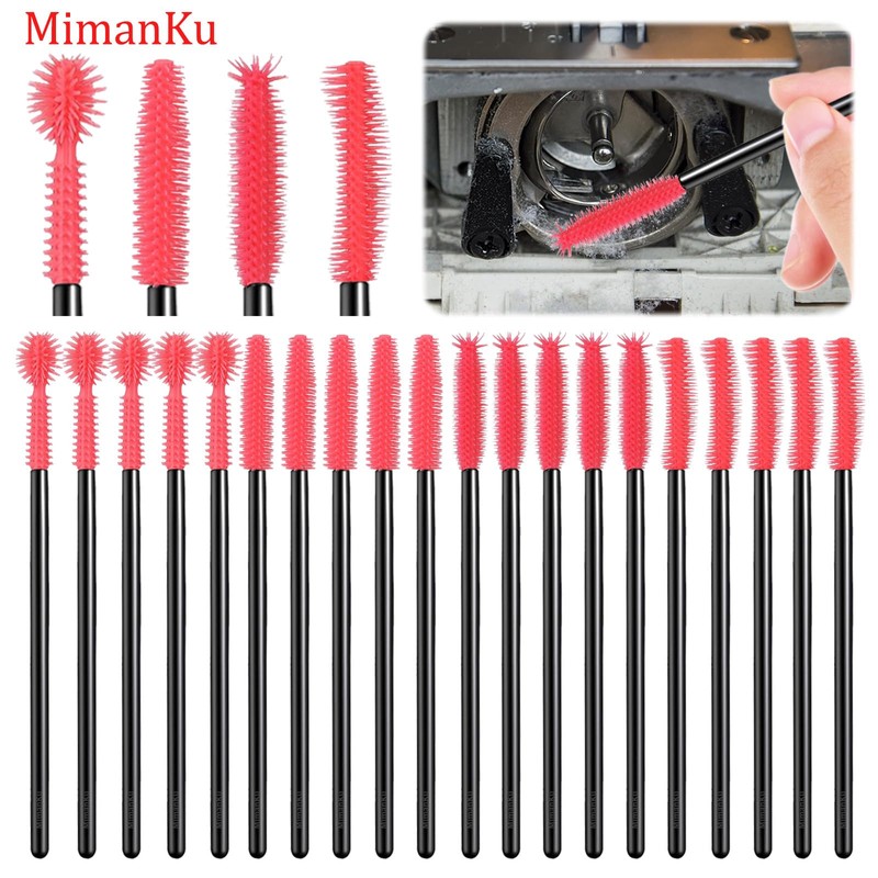 MimanKu Sewing Machine Cleaning Brushes, Reusable Silicone Dense Bristles Clean