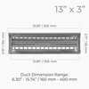 HVAC OV 13" x 3" Aluminum Supply/Exhaust Grille for a