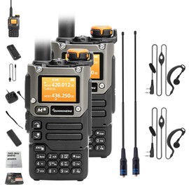 2 Packs Quansheng UV-K5(8) Radio USB-C Charging Two Way Radio Long Range with NOAA for Adults 5W U/V Dual Band DTMF AM FM Walkie Talkie Rechargeable UV-K6 with 771 Antenna Earphone