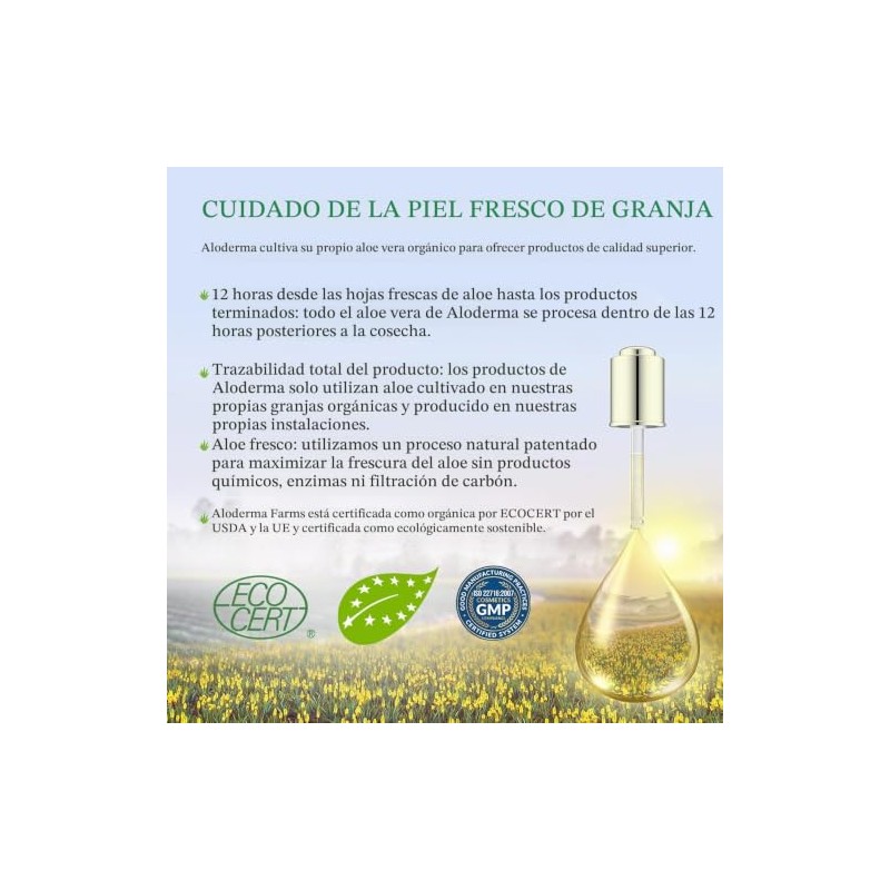 Aloderma Pure Aloe Vera Gel - Soothes and Hydrates Dry,