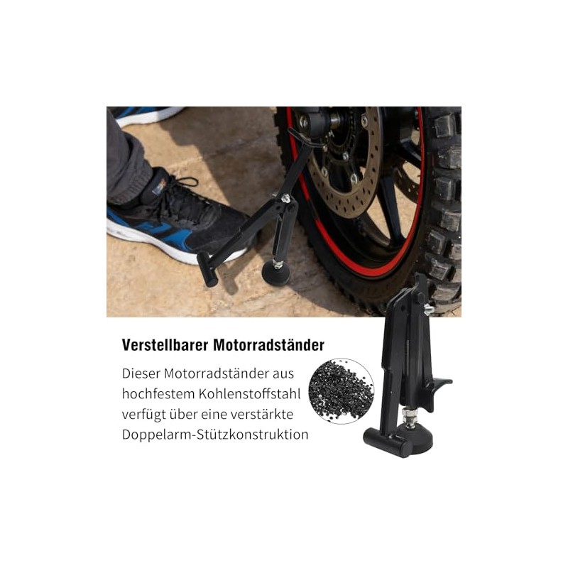 Adjustable Motorcycle Stand, Portable Motorcycle Jack, Universal Rear Wheel Stand