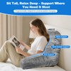 Jufone Reading Pillow Premium Backrest Support for Bed, Couch &