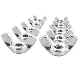 DIN 315 Wing Nut M6, Pack of 10 Stainless Steel Butterfly Nut, High-Quality Wing Nuts Assortment Metric Rustproof Wing Nut Thread Sizes Hand Screw Wing Nuts