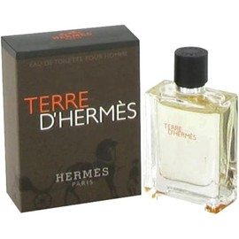 Hermès Terre D'Eau De Toilette Spray Splash Miniature for Men, 0.16 Oz/5 Ml