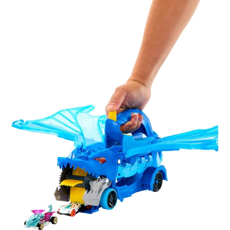 Hot Wheels City Ultimate Dual Dragon Transporter & 2 Die-Cast