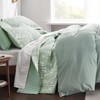 Bedsure Floral Quilt Set Queen - Reversible Mint Green Botanical