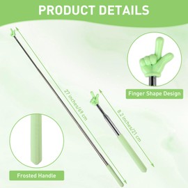 Azureal 6PCS Pointer Finger Stick, Extendable Colorful Finger Pointer Stick, Mini Retractable Teacher Pointer for Presentation, Whiteboard, Blackboard, Classroom Supplies(5 Color)