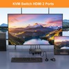 KCEVE KVM Switch 1 Monitor 2 Computers 4K@60Hz, HDMI KVM