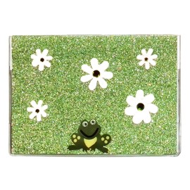 Passport Cover Covid Vaccination Card Holder Cover Sturdy Vinyl Vaccine Travel Wallet (Frog)