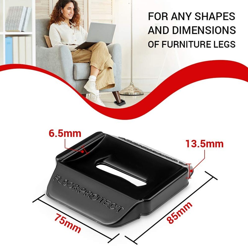 Floor Protector Castor Cups for Wooden Floors, Laminate, Linoleum Flooring,