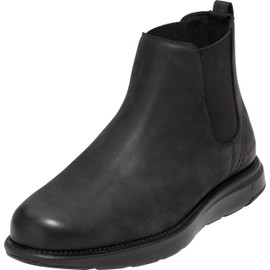 Cole Haan Men's Grand Atlantic Chelsea Boot, Black/Black Water Resistant, 8