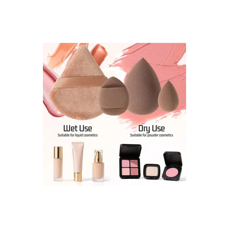 67pcs Brochas Maquillaje Profesional Esponjas Neceseres Rosa