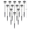 GIGALUMI Solar Pathway Lights, Stainless Steel IP44 Waterproof Auto On/Off