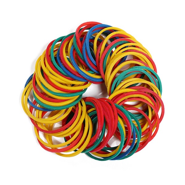 YAZANY Elastic Rubber Bands, Sturdy Thick & Stretchable Colored Bands,