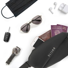 SLIJAR Waterproof Bum Bag Waist Bag with Adjustable Buckle Strap Waist Pack for Hiking,Walking, Travel Money Belt Bag for Women Men